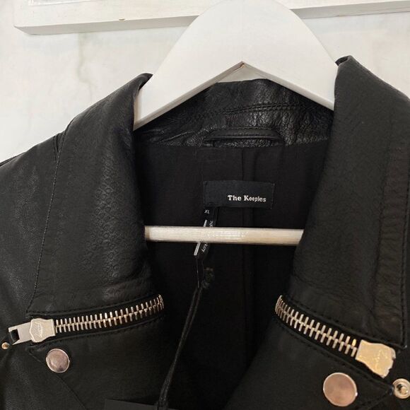 NEW The Kooples Lightweight Leather Moto Jacket - Picture 5 of 8